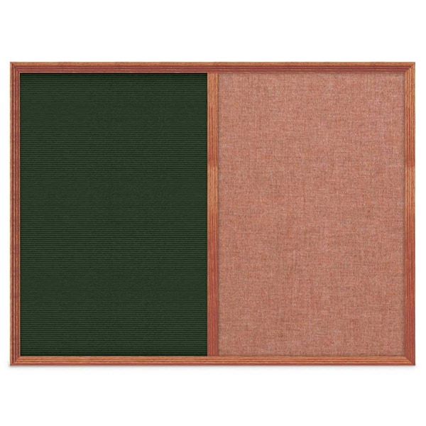 United Visual Products Slim Style Indoor Enclosed Corkboard, 12 UV500SC-BLACK-BUFF - main